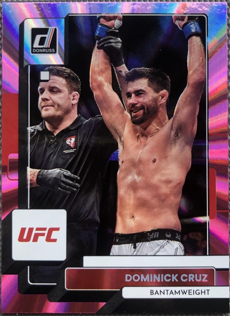Dominick Cruz 2023 Panini Donruss UFC Base #140 Pink Laser
