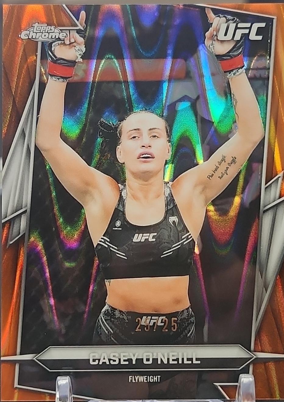 Casey O'Neill 2026 Topps Chrome UFC Base #81 Orange Ray Wave Refractor