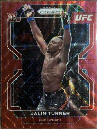 Jalin Turner 2022 Panini Prizm UFC Base #164 Ruby Wave