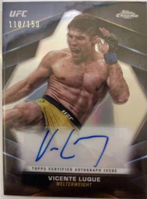 Vicente Luque 2024 Topps Chrome UFC Chrome Veteran Autographs #CVA-VLU Refractor
