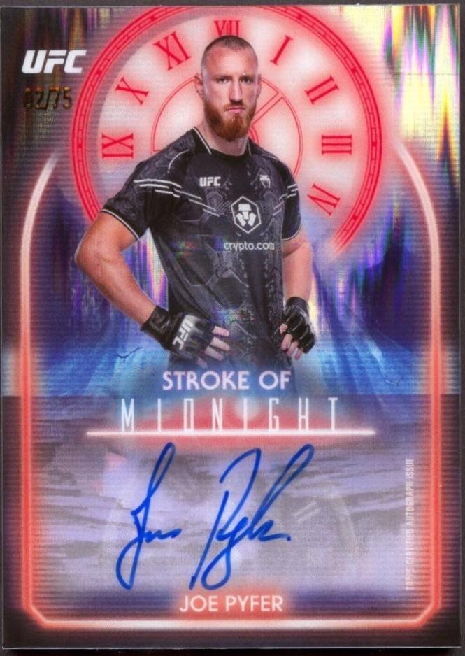 Joe Pyfer 2025 Topps Midnight UFC Stroke of Midnight Autographs #SMA-JP Dusk