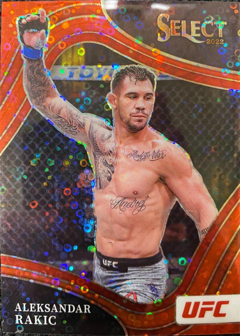 Aleksandar Rakic 2022 Panini Select UFC Octagonside #218 Red Disco