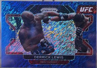 Derrick Lewis 2022 Panini Prizm UFC Base #1 Blue Shimmer