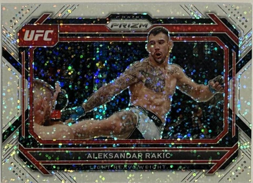 Aleksandar Rakic 2023 Panini Prizm UFC Base #16 White Sparkle