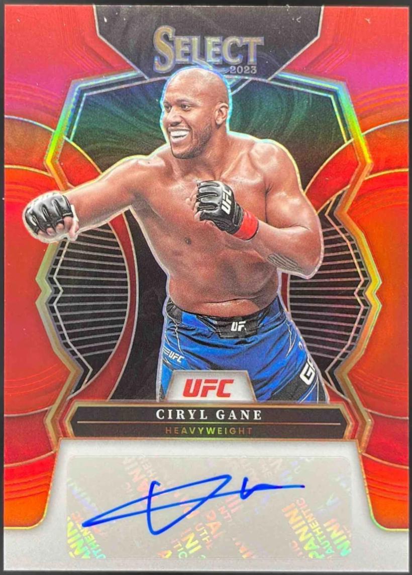 Ciryl Gane 2023 Panini Select UFC Signatures #13 Red