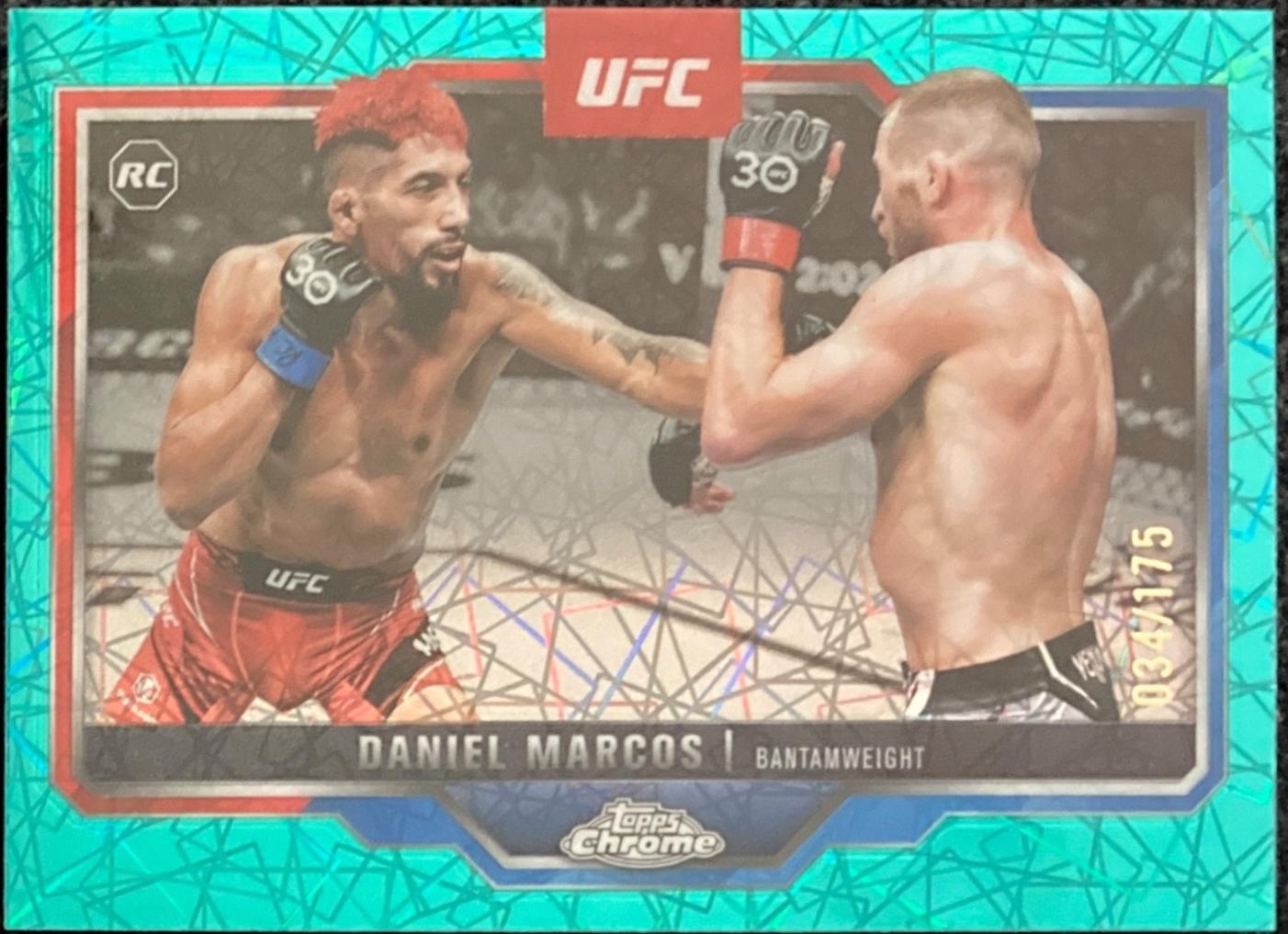 Daniel Marcos 2025 Topps Chrome UFC Base #113 Teal Lazer Refractor