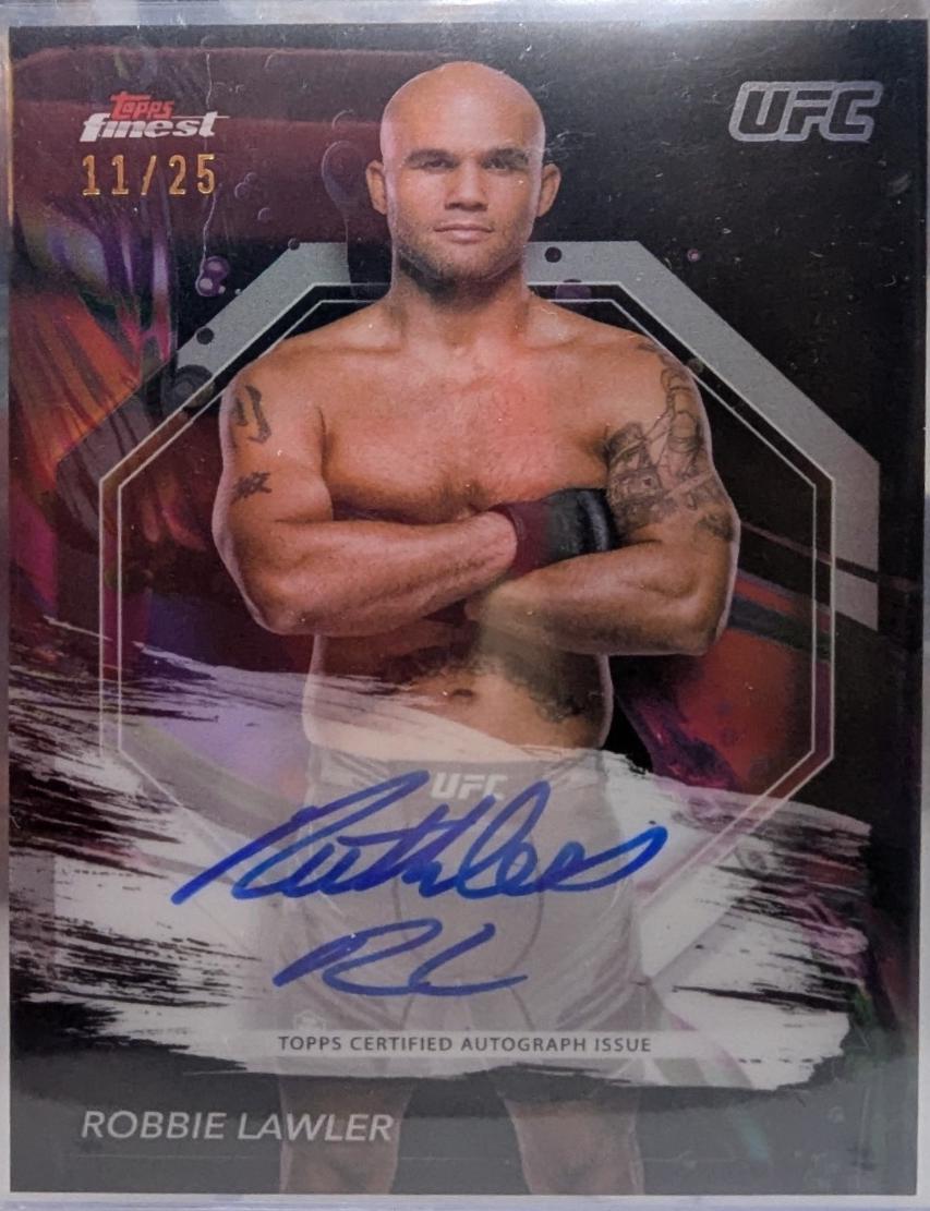 Robbie Lawler 2024 Topps Finest UFC Finest Autographs #FA-REL Black Refractor