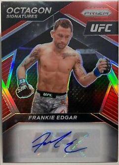Frankie Edgar 2021 Panini Prizm UFC Octagon Signatures #14 Red
