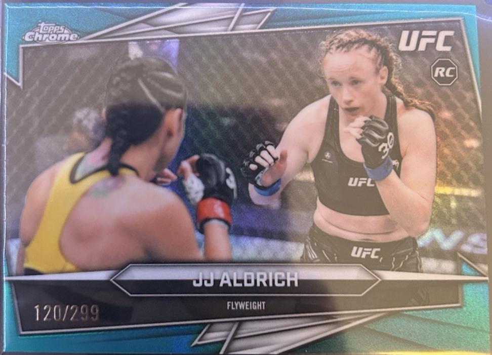 JJ Aldrich 2026 Topps Chrome UFC Base #29 Teal Refractor