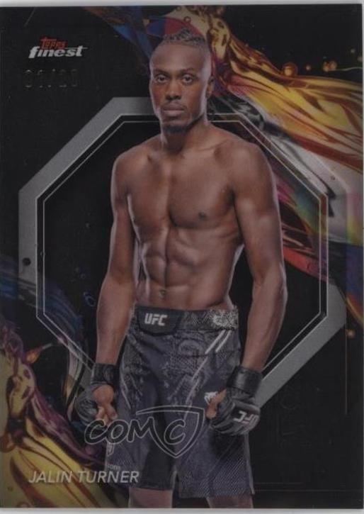 Jalin Turner 2024 Topps Finest UFC Base Uncommon #137 Black Refractor