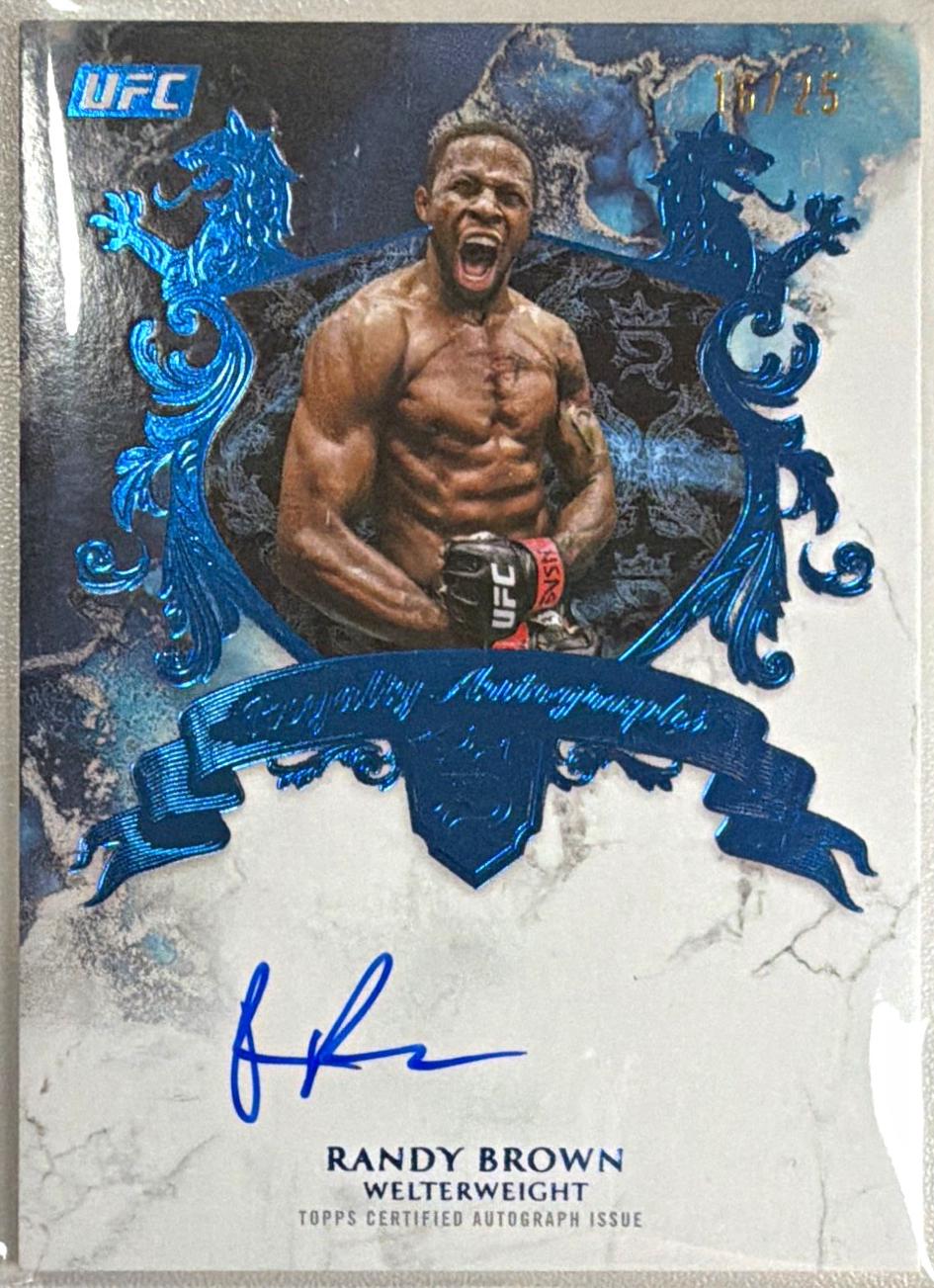 Randy Brown 2025 Topps Royalty UFC Royalty Autographs #RY-RB Blue