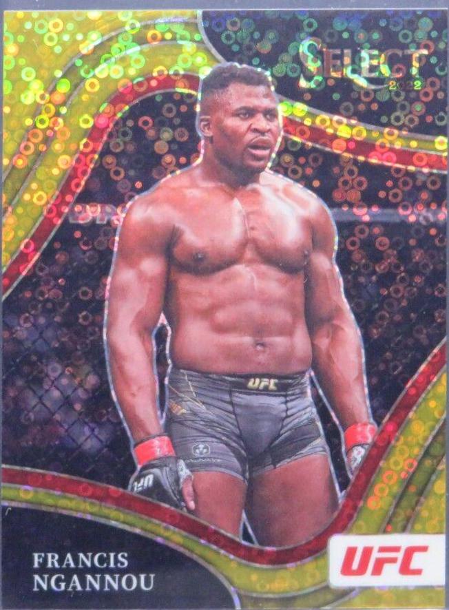 Francis Ngannou 2022 Panini Select UFC Octagonside #239 Gold Disco