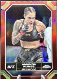 Amanda Nunes 2024 Topps Chrome UFC Base #15 Magenta Refractor