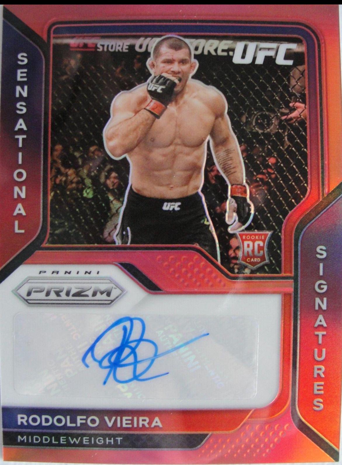 Rodolfo Vieira 2021 Panini Prizm UFC Sensational Signatures #20 Red