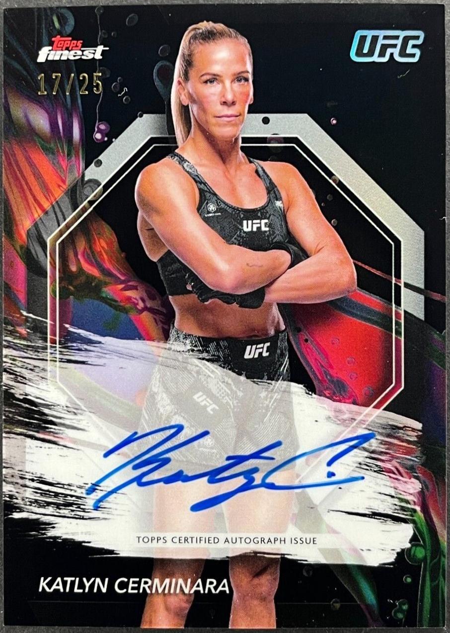 Katlyn Cerminara 2024 Topps Finest UFC Finest Autographs #FA-KCA Superfractor
