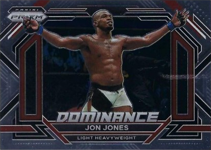 Jon Jones 2023 Panini Prizm UFC Dominance #5 White Sparkle