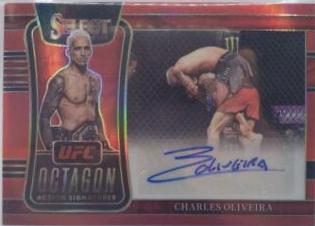 Charles Oliveira 2022 Panini Select UFC Octagon Action Signatures #11 Flash