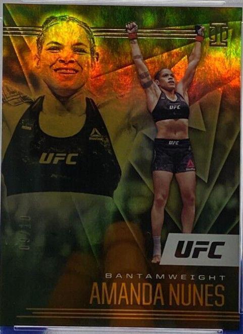 Amanda Nunes 2021 Panini Chronicles UFC Base Illusions #163 Gold