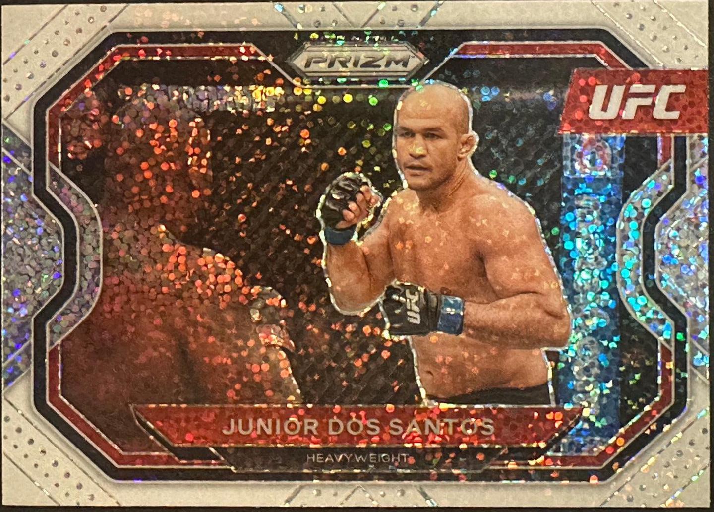 Junior Dos Santos 2021 Panini Prizm UFC Base #131 White Sparkle