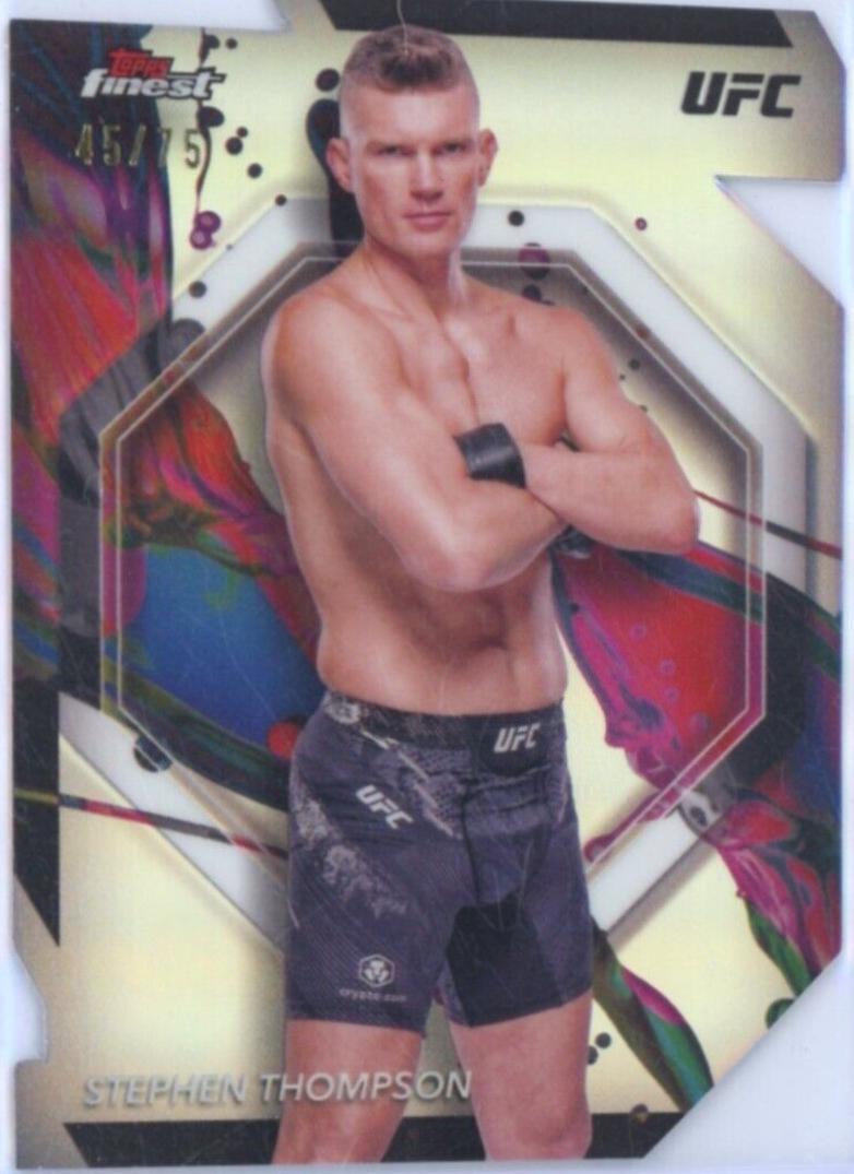 Stephen Thompson 2024 Topps Finest UFC Base Common #19 Die-Cut Refractor