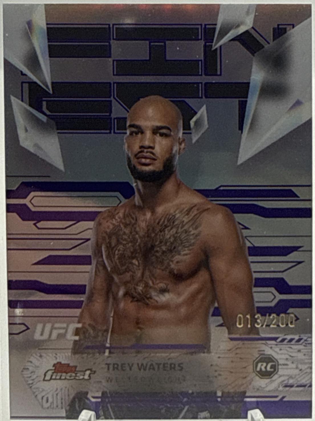 Trey Waters 2025 Topps Finest UFC Base Uncommon #176 Purple Refractor