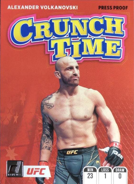 Alexander Volkanovski 2022 Panini Donruss UFC Crunch Time #13 Press Proof Pink