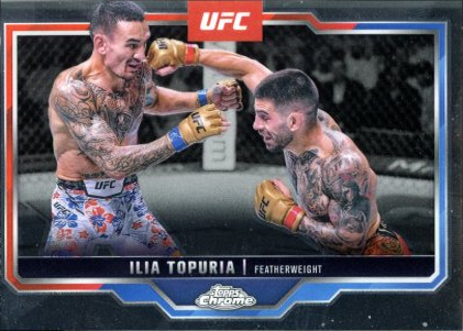 Ilia Topuria 2025 Topps Chrome UFC Base #43 Red RayWave