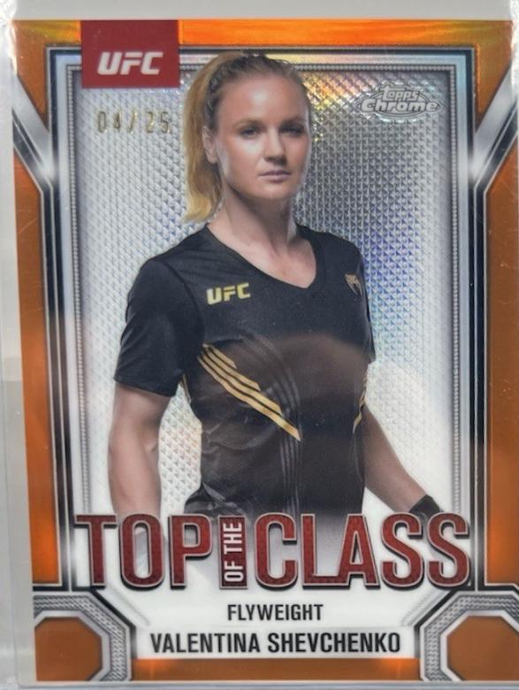 Valentina Shevchenko 2025 Topps Chrome UFC Top of the Class #TTC-12 Orange