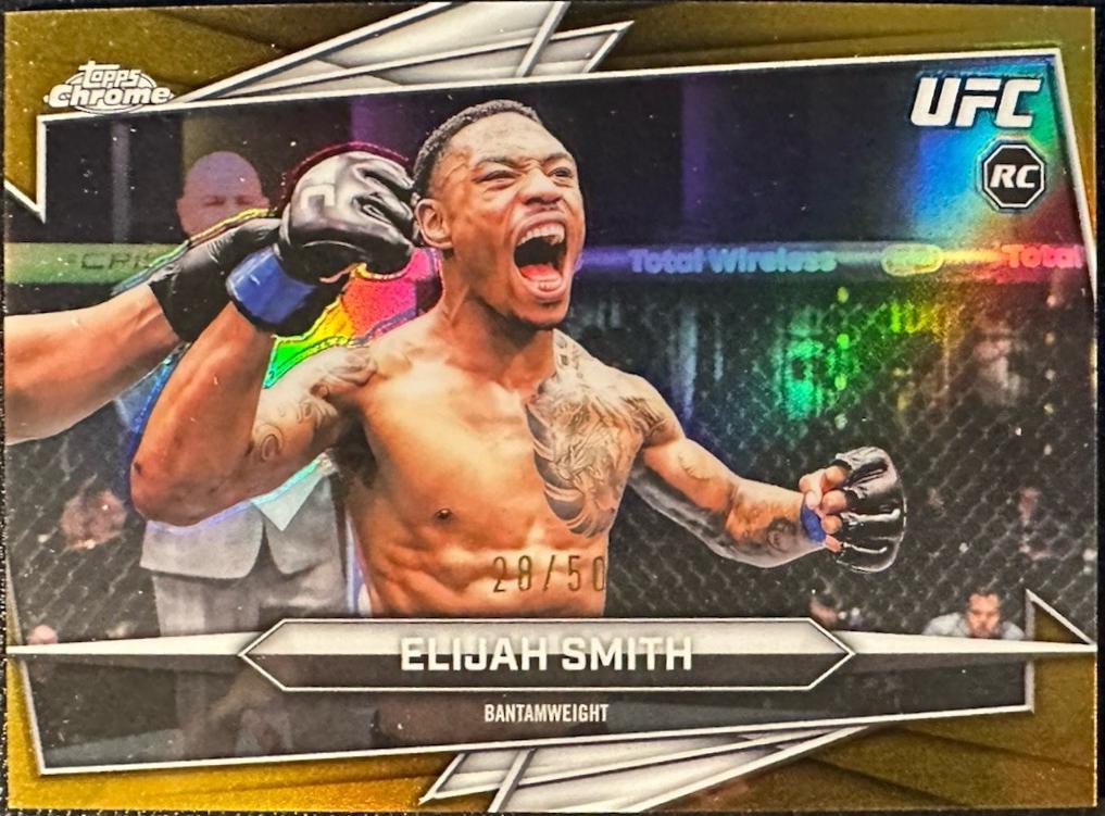 Elijah Smith 2026 Topps Chrome UFC Base #41 Gold Refractor