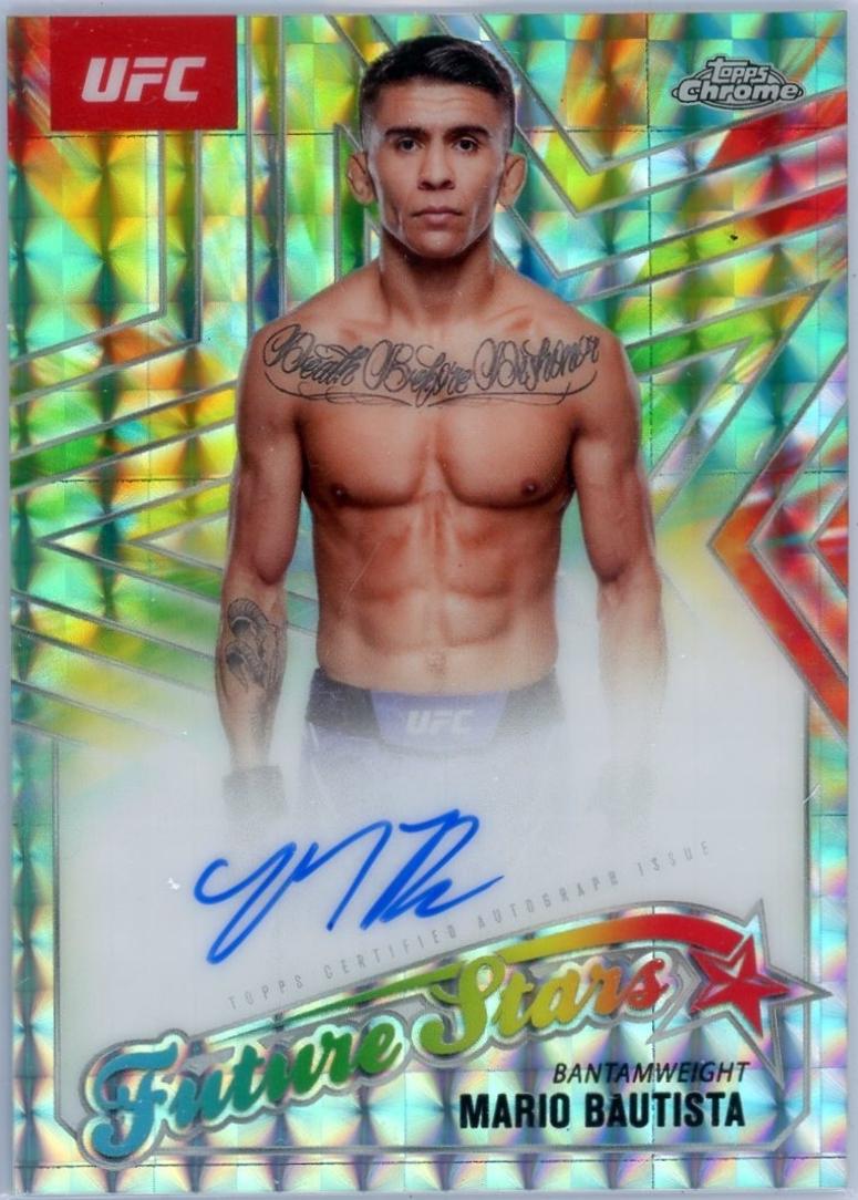 Mario Bautista 2025 Topps Chrome UFC Future Stars Autographs #FSA-MB Geometric Aqua Refractor