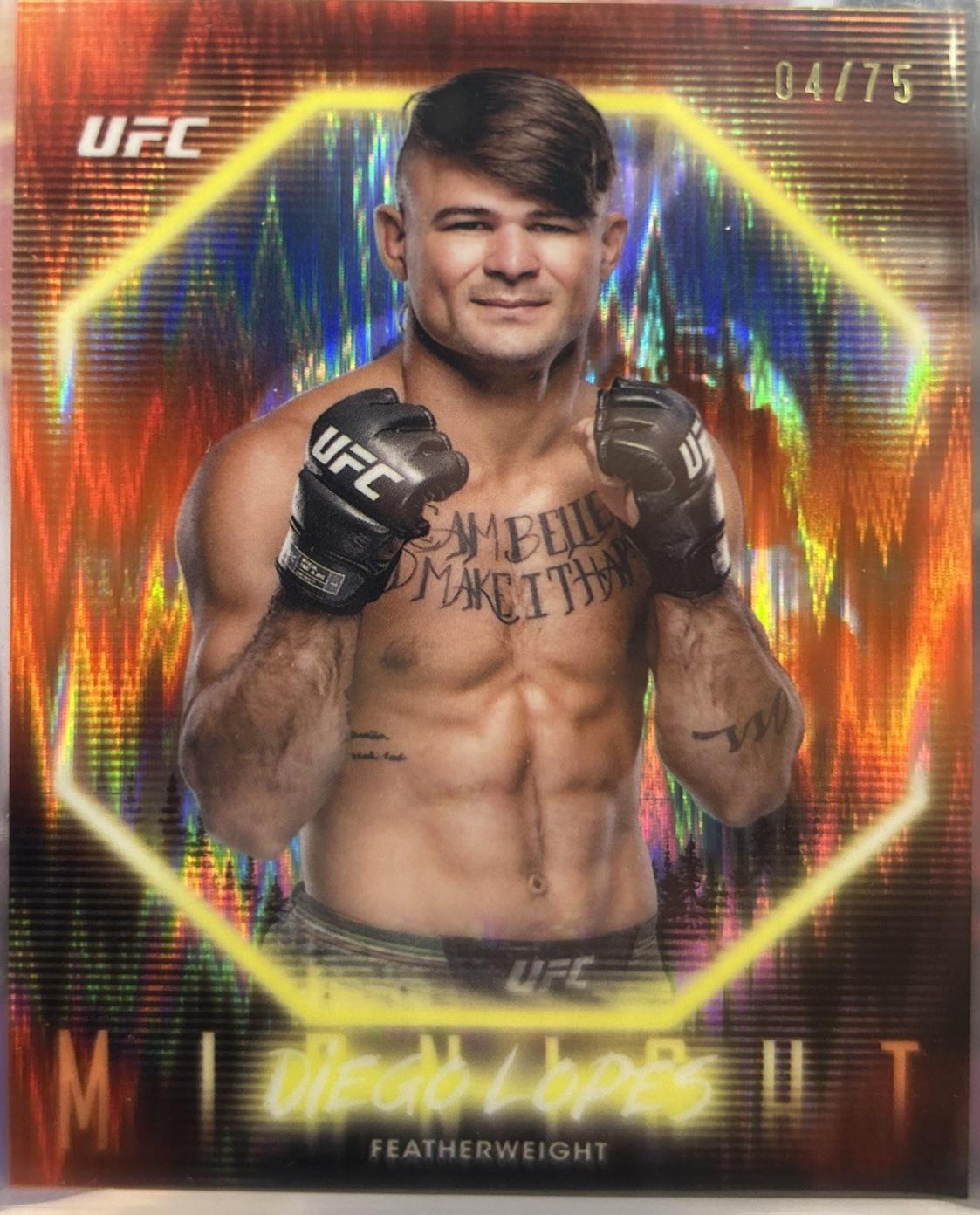 Diego Lopes 2025 Topps Midnight UFC Base #100 Dusk
