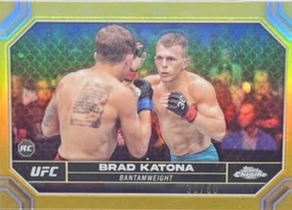 Brad Katona 2024 Topps Chrome UFC Base #1 Gold Refractor