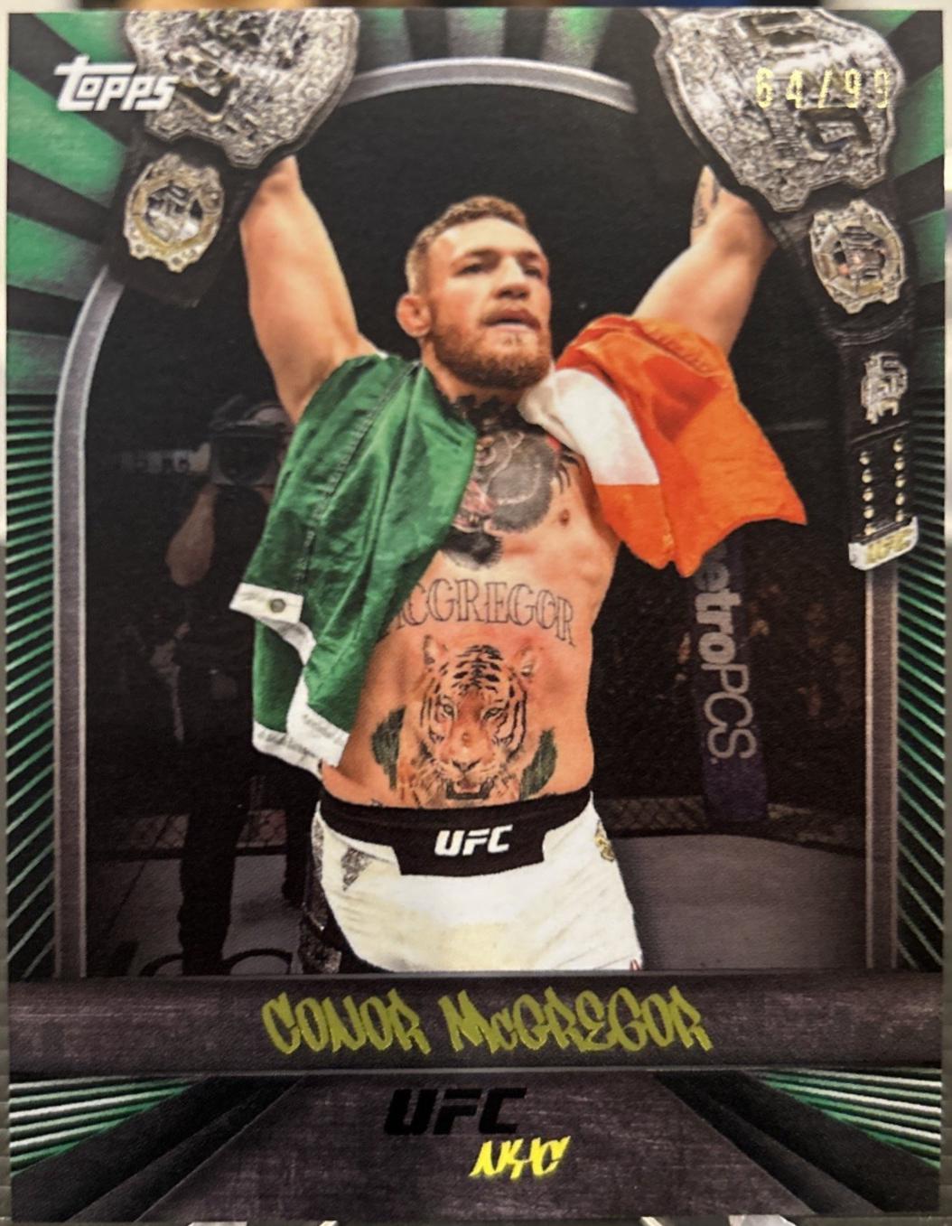 Conor McGregor 2024 Topps UFC NYC Base #29 Green