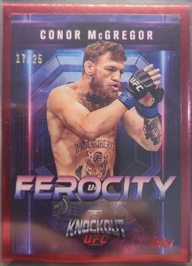 Conor McGregor 2025 Topps Knockout UFC Ferocity #FE-10 Red