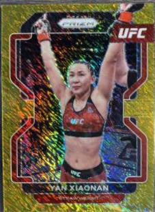 Yan Xiaonan 2022 Panini Prizm UFC Base #194 Gold Shimmer