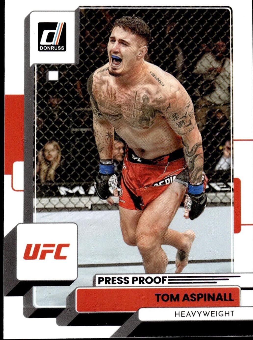 Tom Aspinall 2023 Panini Donruss UFC Base #21 Press Proof Purple