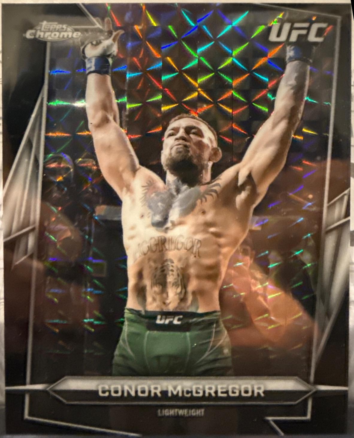 Conor McGregor 2026 Topps Chrome UFC Base #5 Black Geometric Refractor