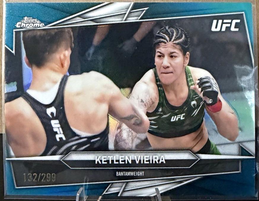 Ketlen Vieira 2026 Topps Chrome UFC Base #198 Teal Refractor