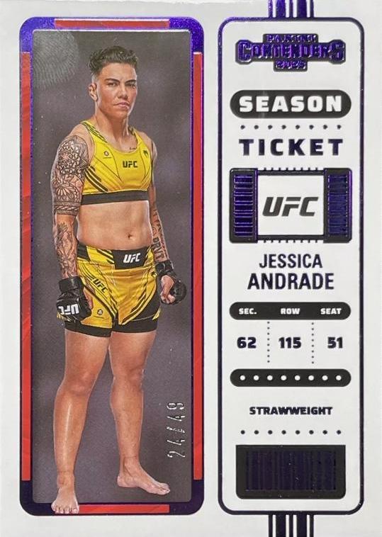 Jessica Andrade 2023 Panini Chronicles UFC Base Contenders Season Ticket #108 Purple