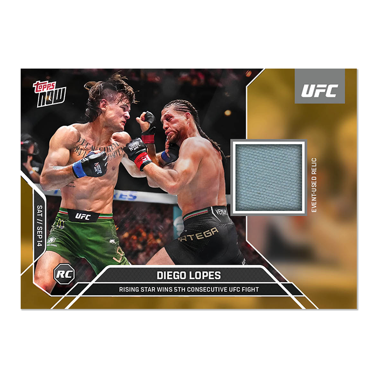 Diego Lopes Topps Now UFC Event-used Mat Relics #23 Gold