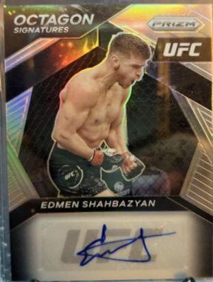 Edmen Shahbazyan 2021 Panini Prizm UFC Octagon Signatures #OS-EMS Silver