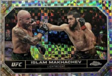 Islam Makhachev 2024 Topps Chrome UFC Base #80 X-Fractor