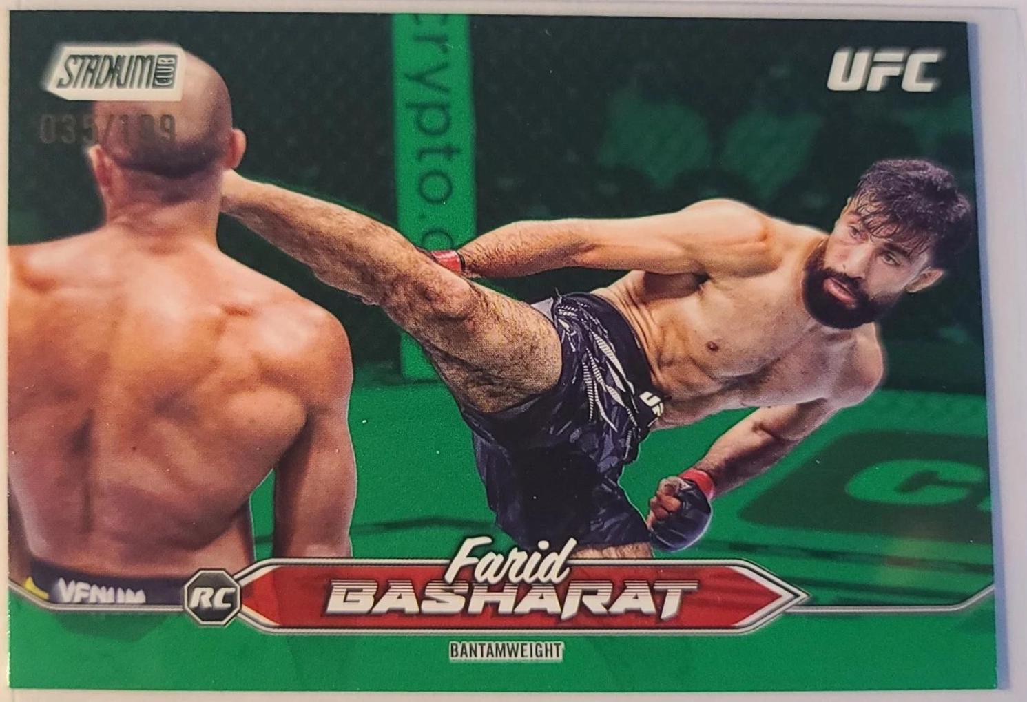 Farid Basharat 2025 Topps Stadium Club UFC Base #103 Green