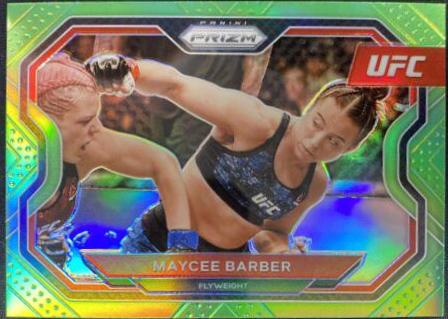 Maycee Barber 2021 Panini Prizm UFC Base #163 Neon Green