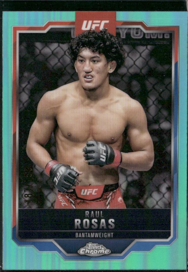 Raul Rosas 2025 Topps Chrome UFC Base #120 Aqua Refractor