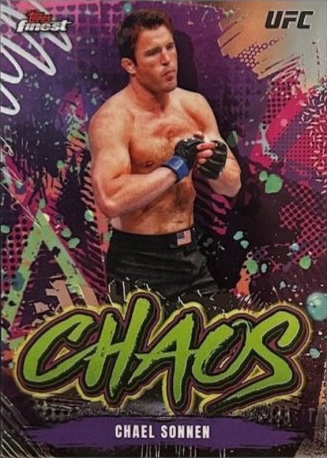 Chael Sonnen 2024 Topps Finest UFC Chaos #CHA-8 Yellow Glitter Refractor