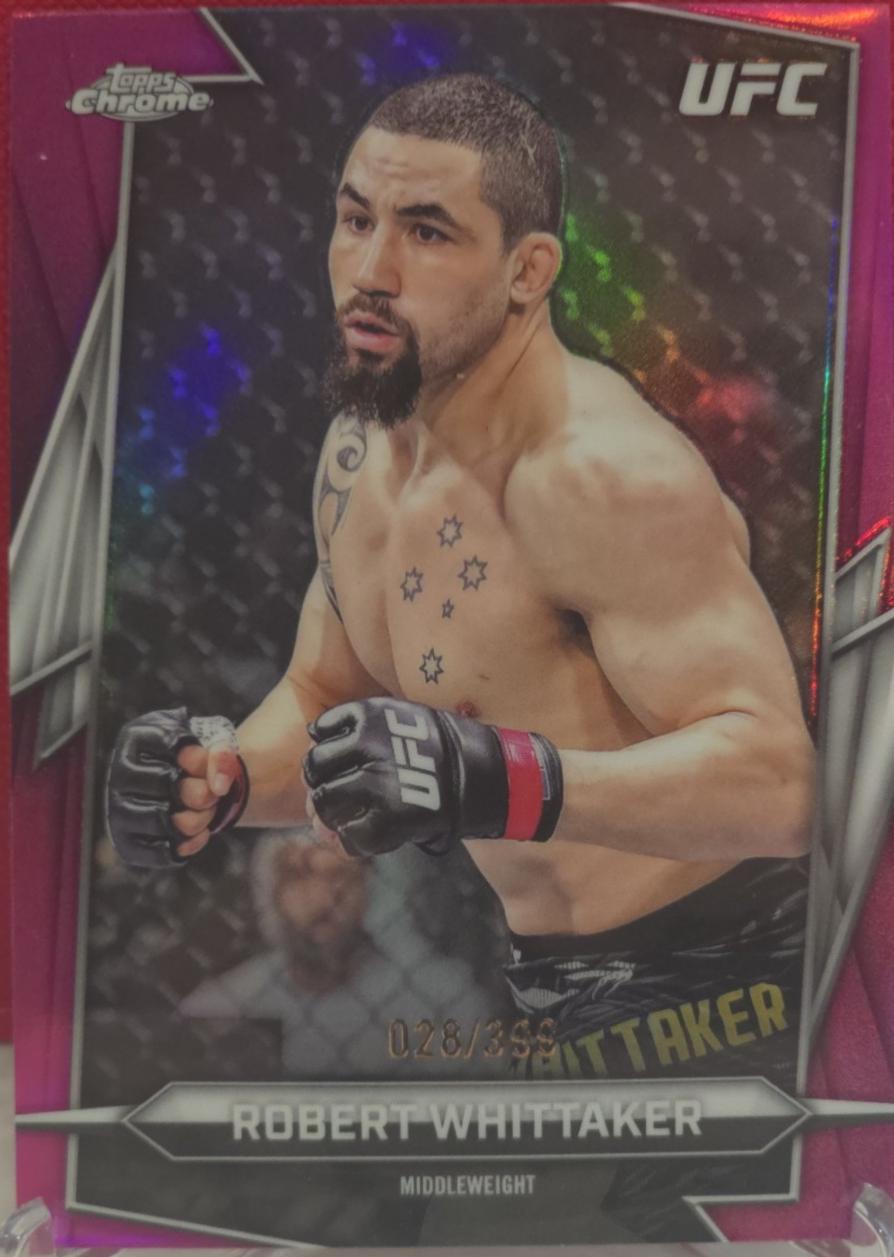 Robert Whittaker 2026 Topps Chrome UFC Base #161 Purple Geometric Refractor