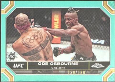 Ode Osbourne 2024 Topps Chrome UFC Base #133 Aqua Refractor