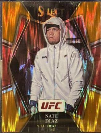 Nate Diaz 2022 Panini Select UFC Premier Level #102 Orange Flash
