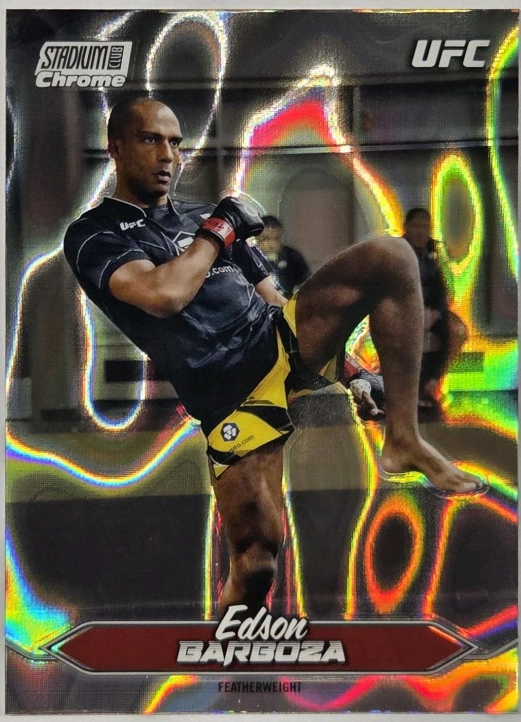 Edson Barboza 2025 Topps Stadium Club UFC Base Chrome #C-109 Refractor